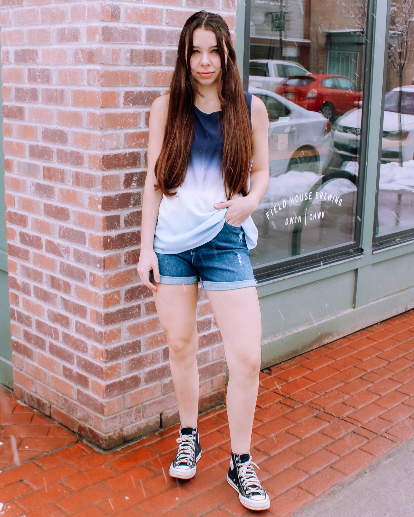 Ella High Rise Denim Shorts