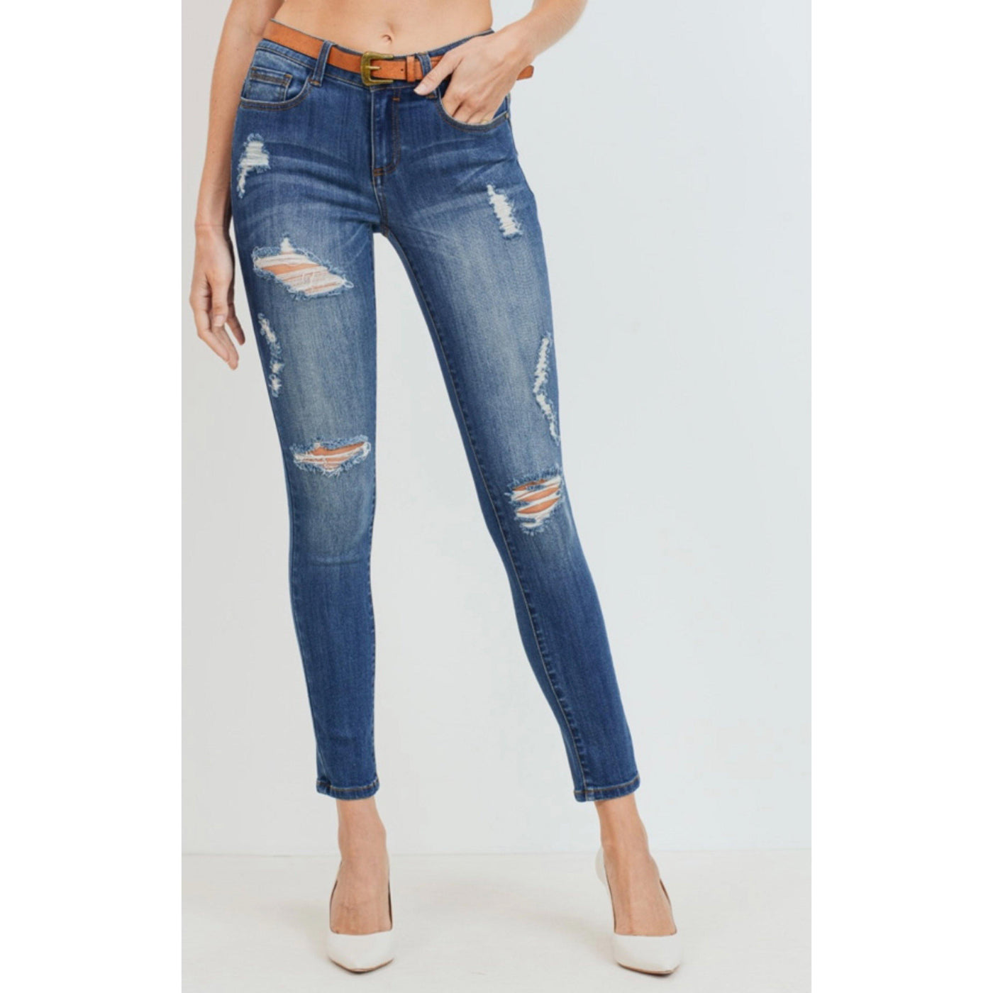 Destroyed Push up Skinny Jean - Magnolia Clothing Boutique
